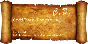 Czövek Dorottya névjegykártya